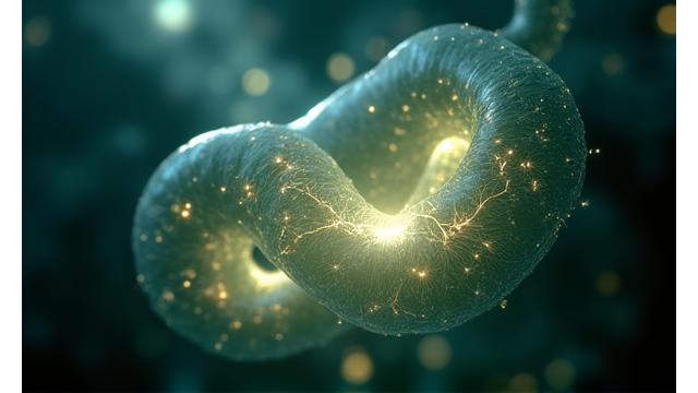 Healthy gut bacteria illustration