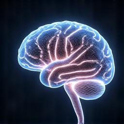 Abstract representation of a healthy brain with glowing neural networks, symbolizing cognitive vitality.