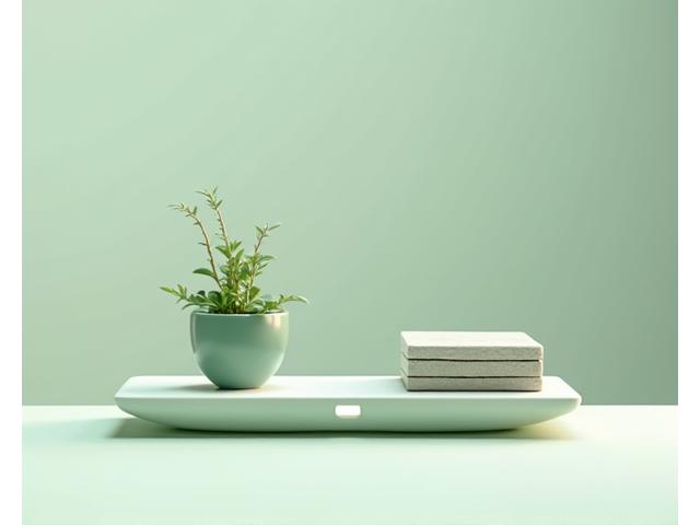 A balanced scale with career symbols on one side and family symbols on the other, representing work-life balance in midlife.