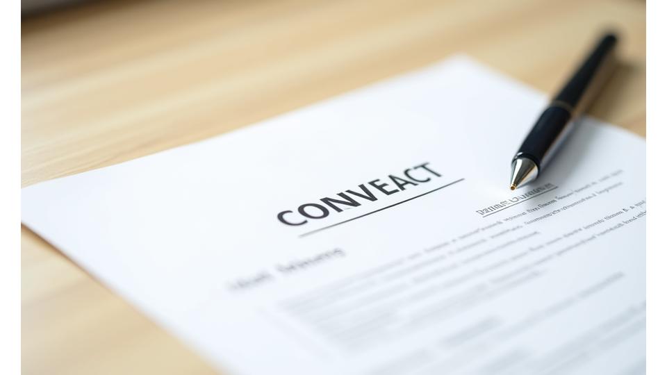 Close-up of a policy document with a pen, signing a clear agreement